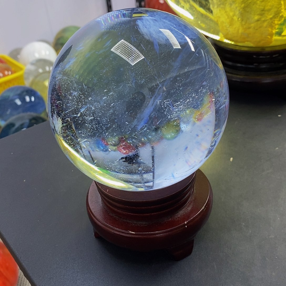 佳***业石材12厘米蓝水摆件