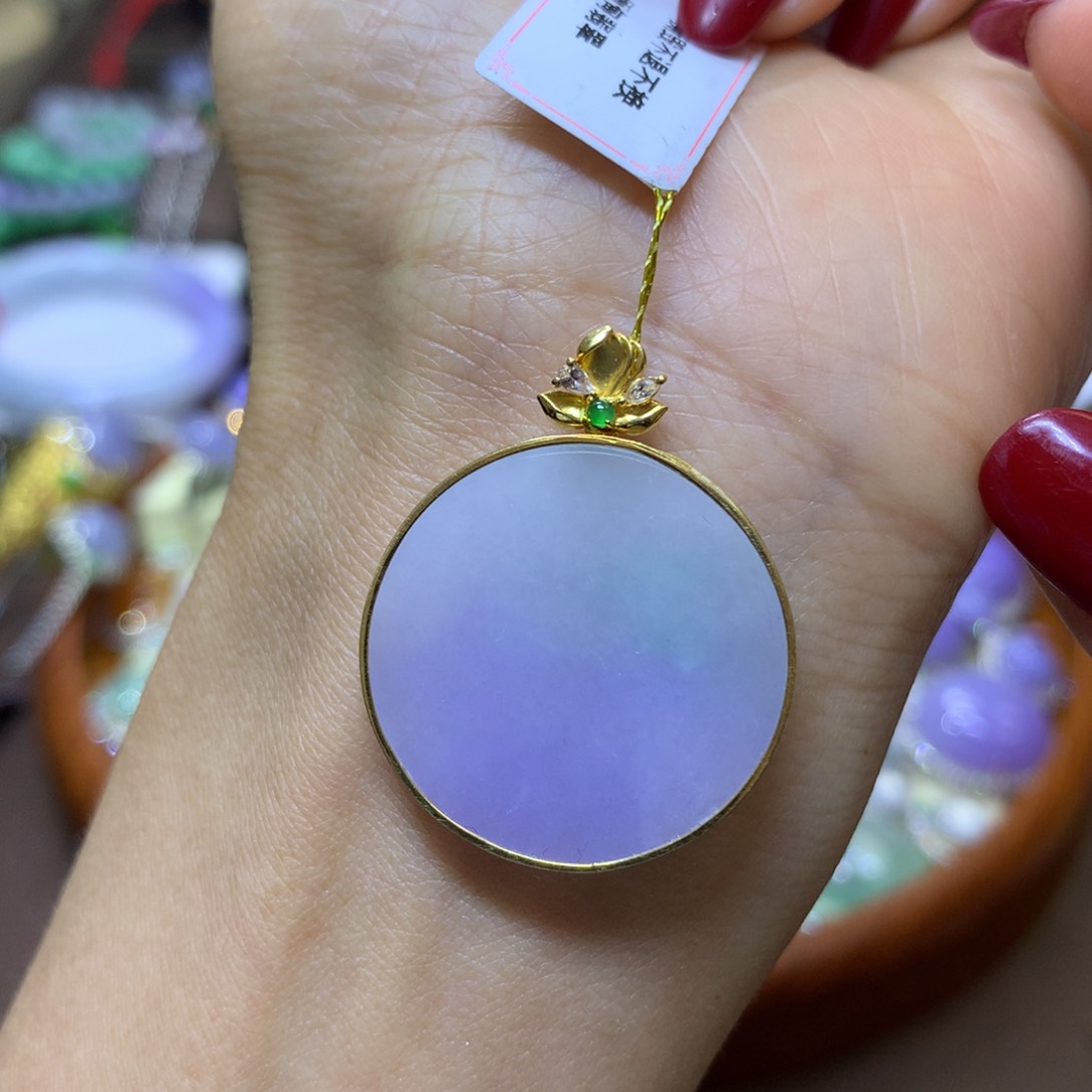 【闪购商品】翡翠颈饰18K金镶嵌翡翠