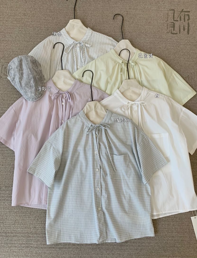 夏季减龄绑带衬衫