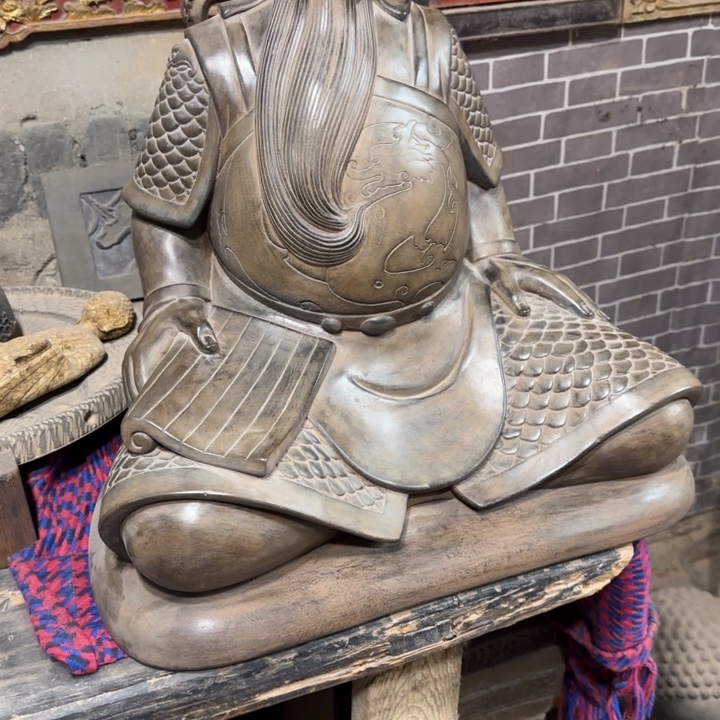 上***商砖雕茶室会所摆件