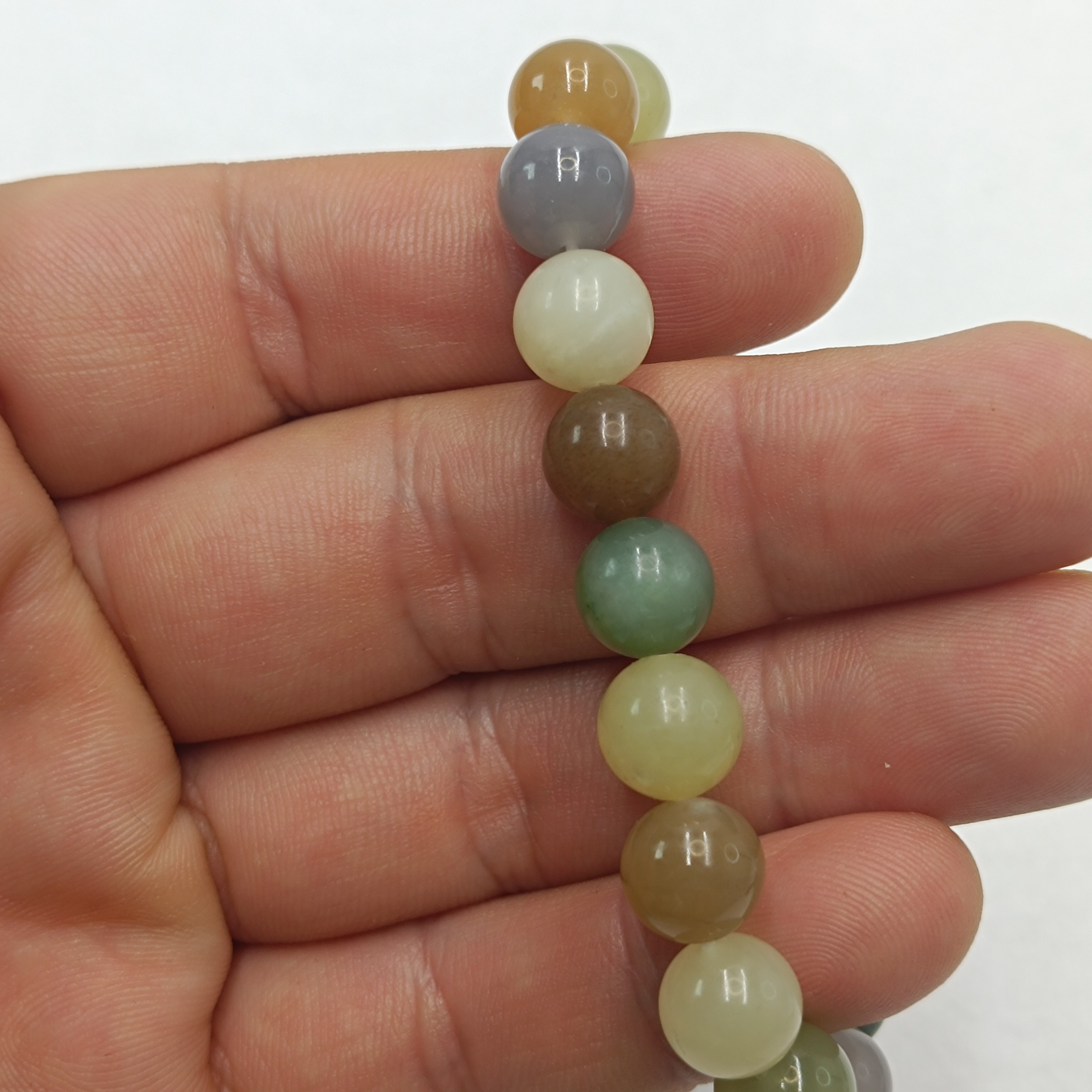 和田玉多宝圆珠手串12mm左右