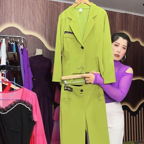 XXL 前短后长西服四兜裤