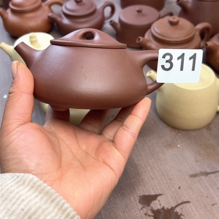 紫砂茶壶底槽清半手工280cc瑕疵