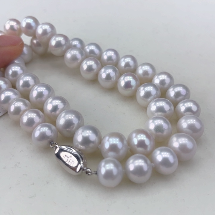 淡水珍珠颈饰银S925镶嵌10➕极光炫彩高品