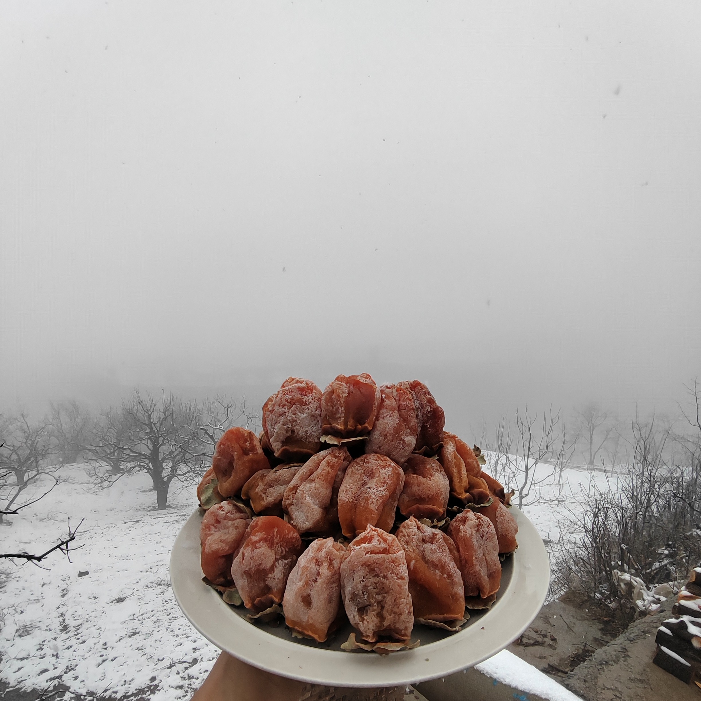 富平曹村山窝里柿饼霜降流心吊柿饼软糯香甜