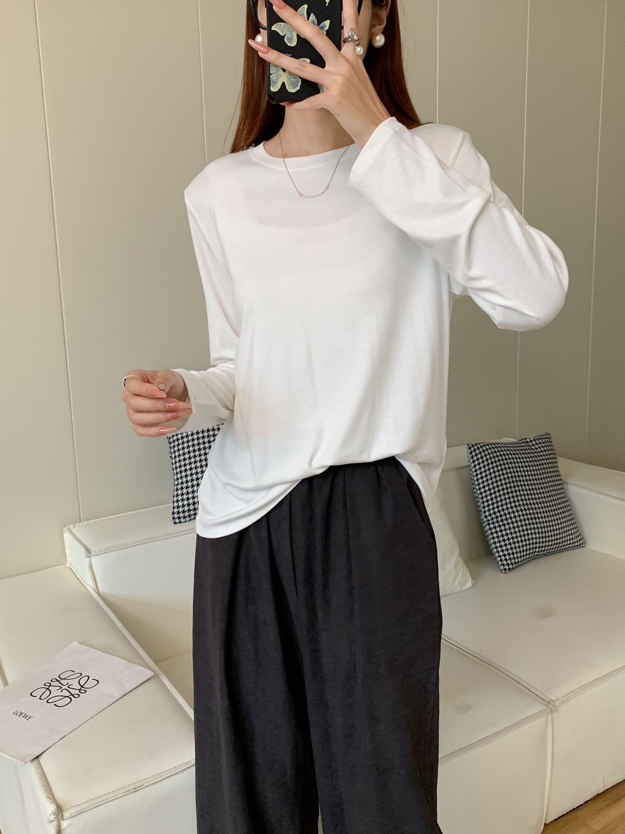 ZH 28138新款水溶细羊圆领打底衫