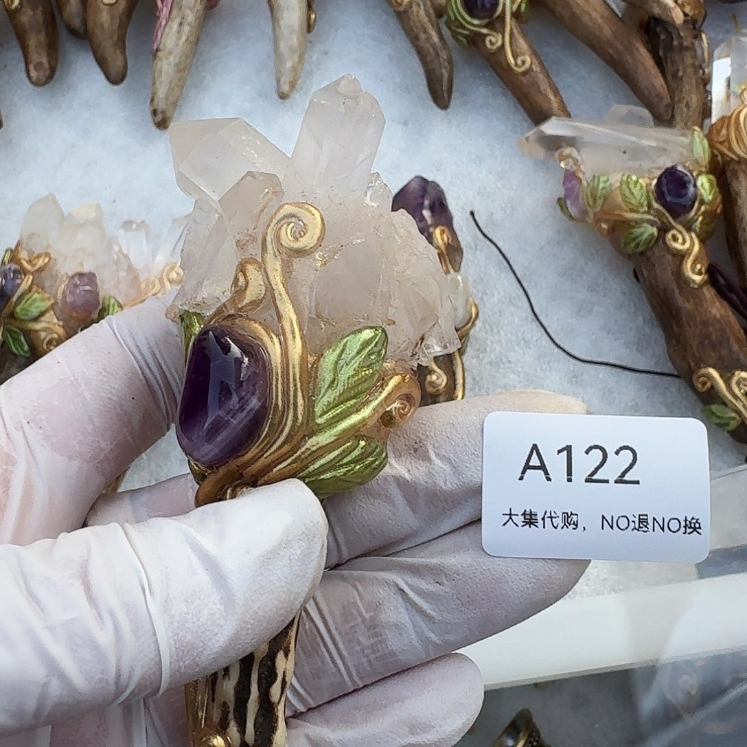 墨***念水晶颈饰未镶嵌122