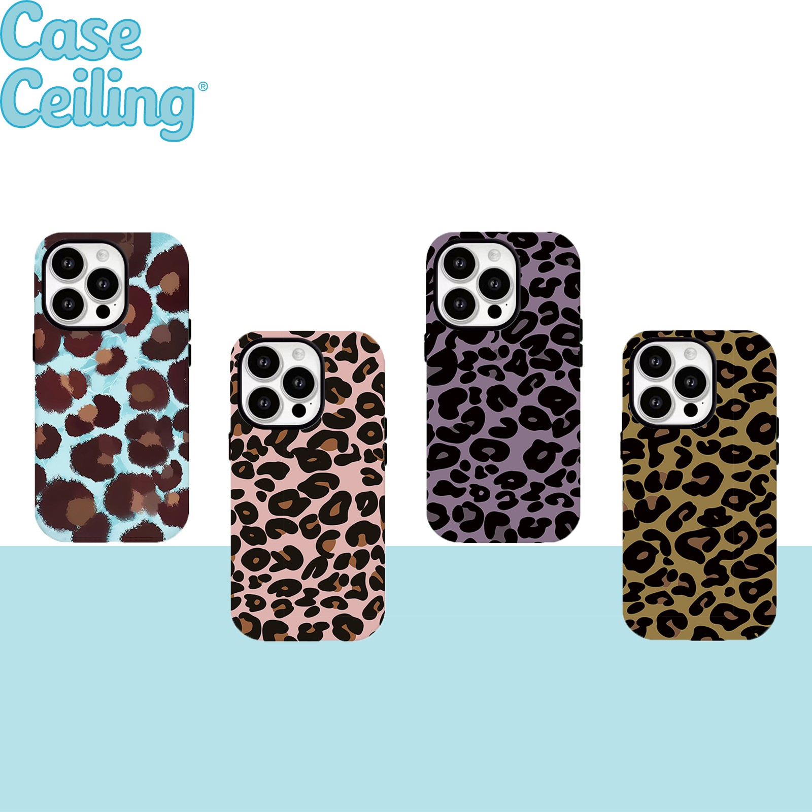 Caseceiling豹纹系列韩国进口菲林二合一适用苹果1716pro手机壳