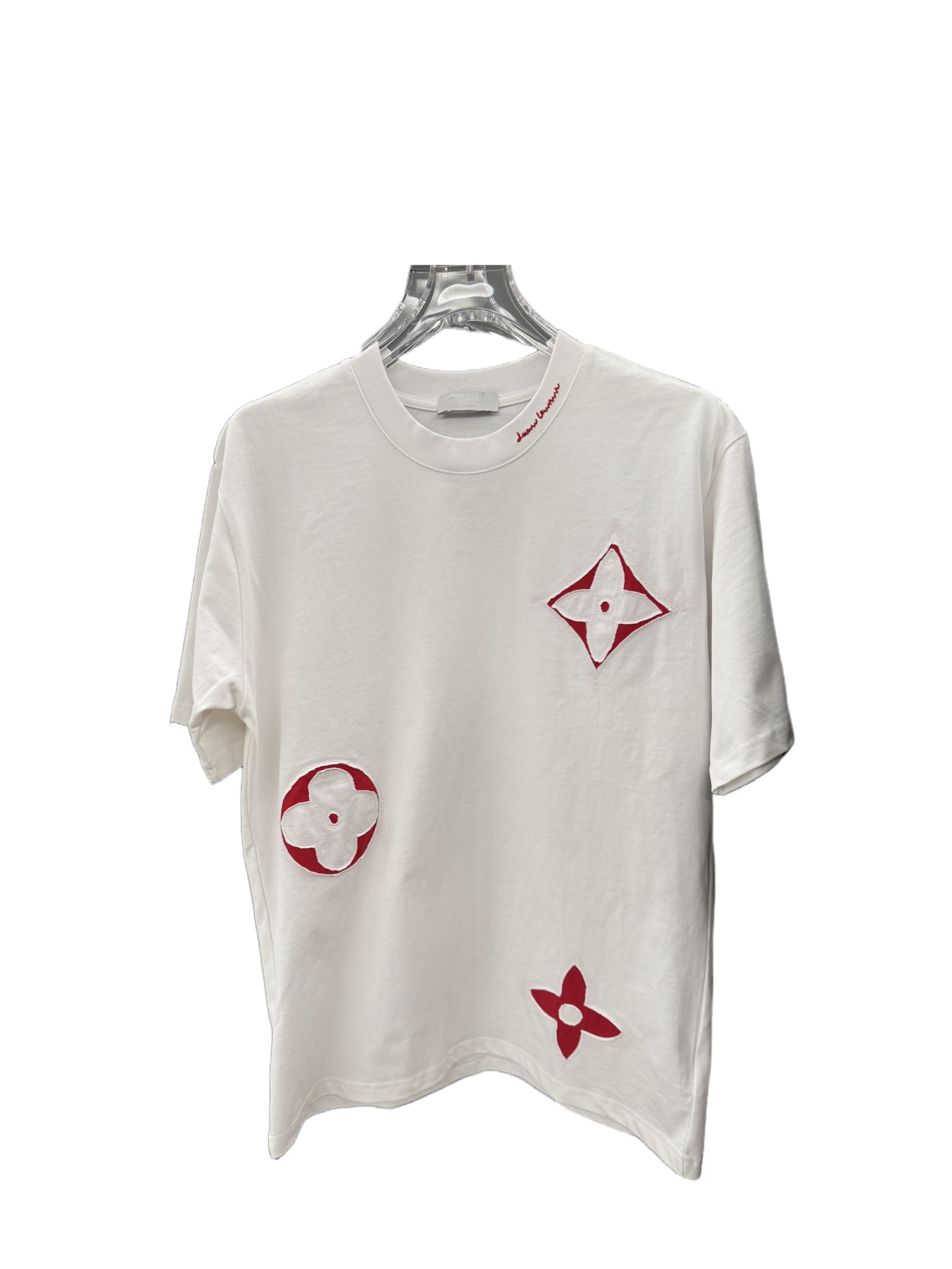 2025夏新款贴布绣重磅刺绣水洗棉短袖T恤痞帅轻奢男装黑色短袖