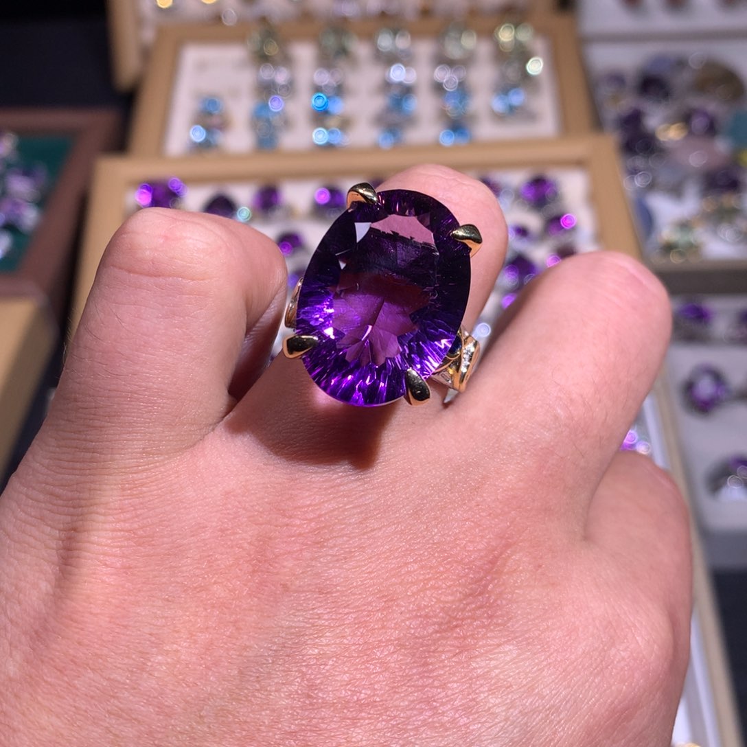 【闪购商品】水晶戒指银S925镶嵌?***?戒指