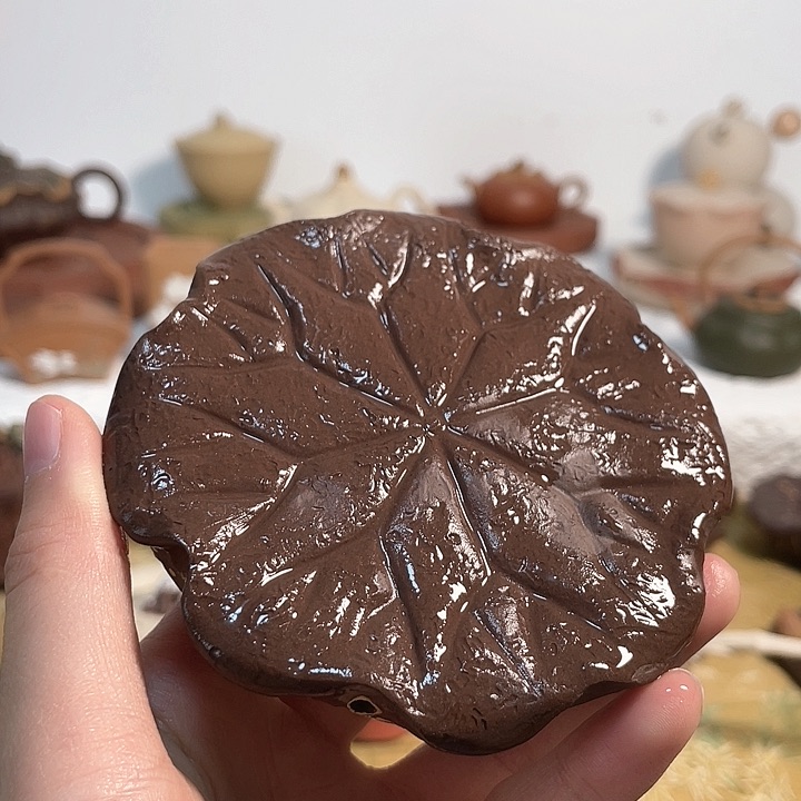 紫砂茶壶荷叶杯垫不蓄水