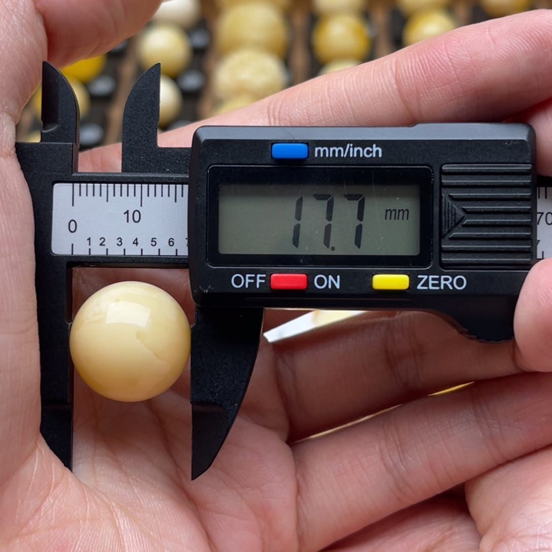 琥珀未镶嵌裸石蜜蜡圆珠微瑕静