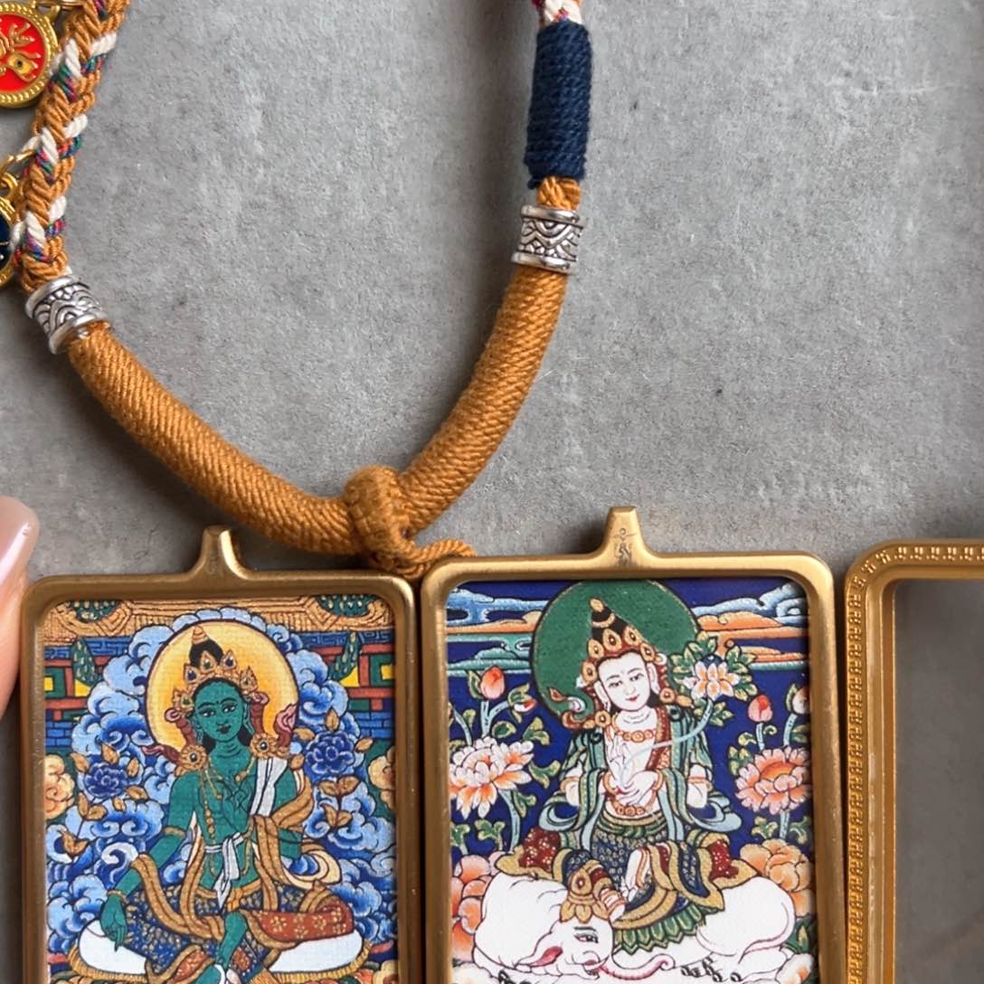 吊坠张*利双面定制绿妈 普贤