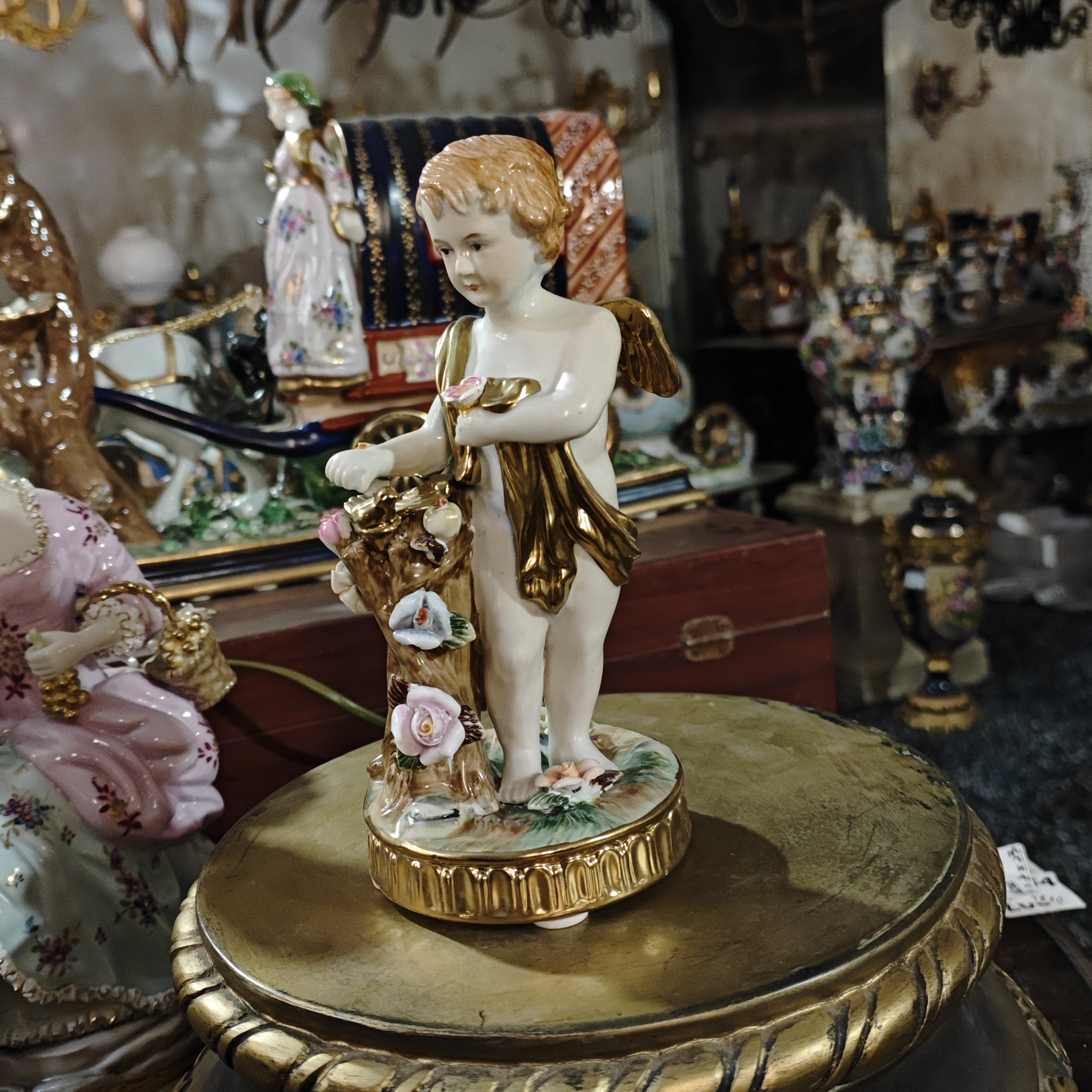 家居摆件 天使和神灯 欧式装饰老货库存