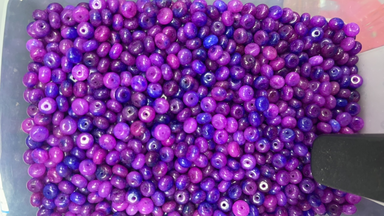 天然珠宝玉石 舒俱来算盘珠散珠A222  5*8MM 50颗（赠弹力绳）