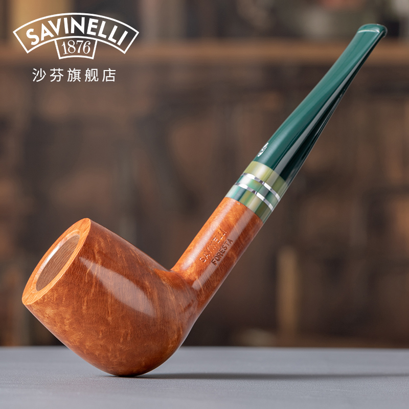 沙芬烟斗森林P414LNA自然光面石楠木烟斗111大号直斗