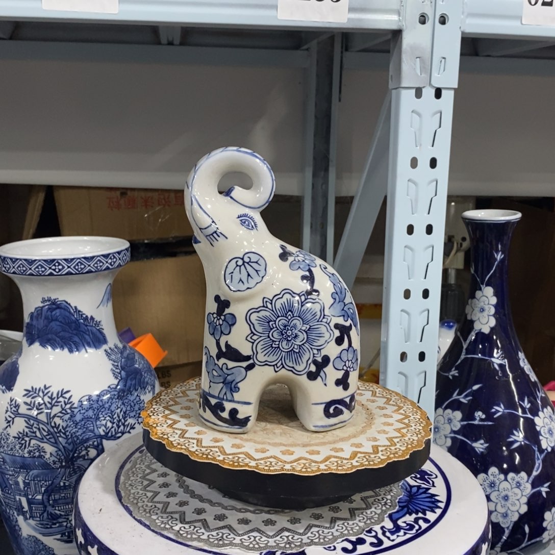 瓶大象摆件花瓶摆件