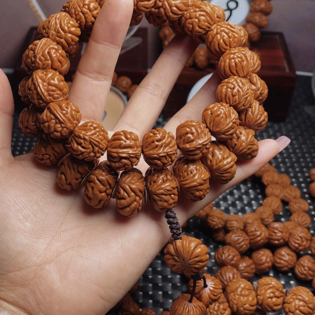 桃核手串乐****乐秦岭龙纹桃核