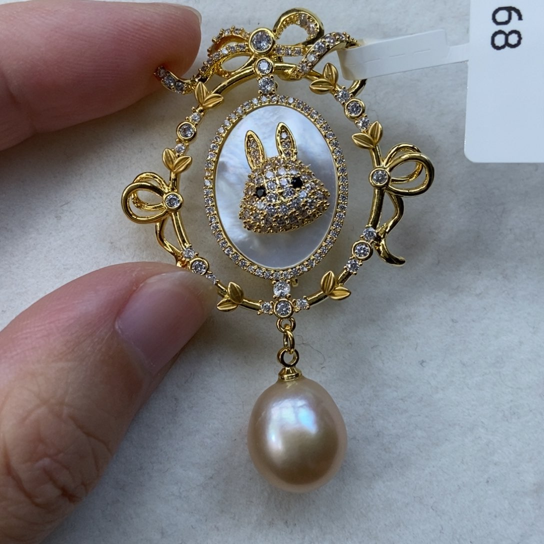 淡水珍珠胸针合金福利133