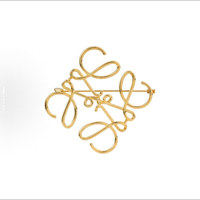 全新未使用 LOEWE/罗意威 胸针 金色 银色 各一