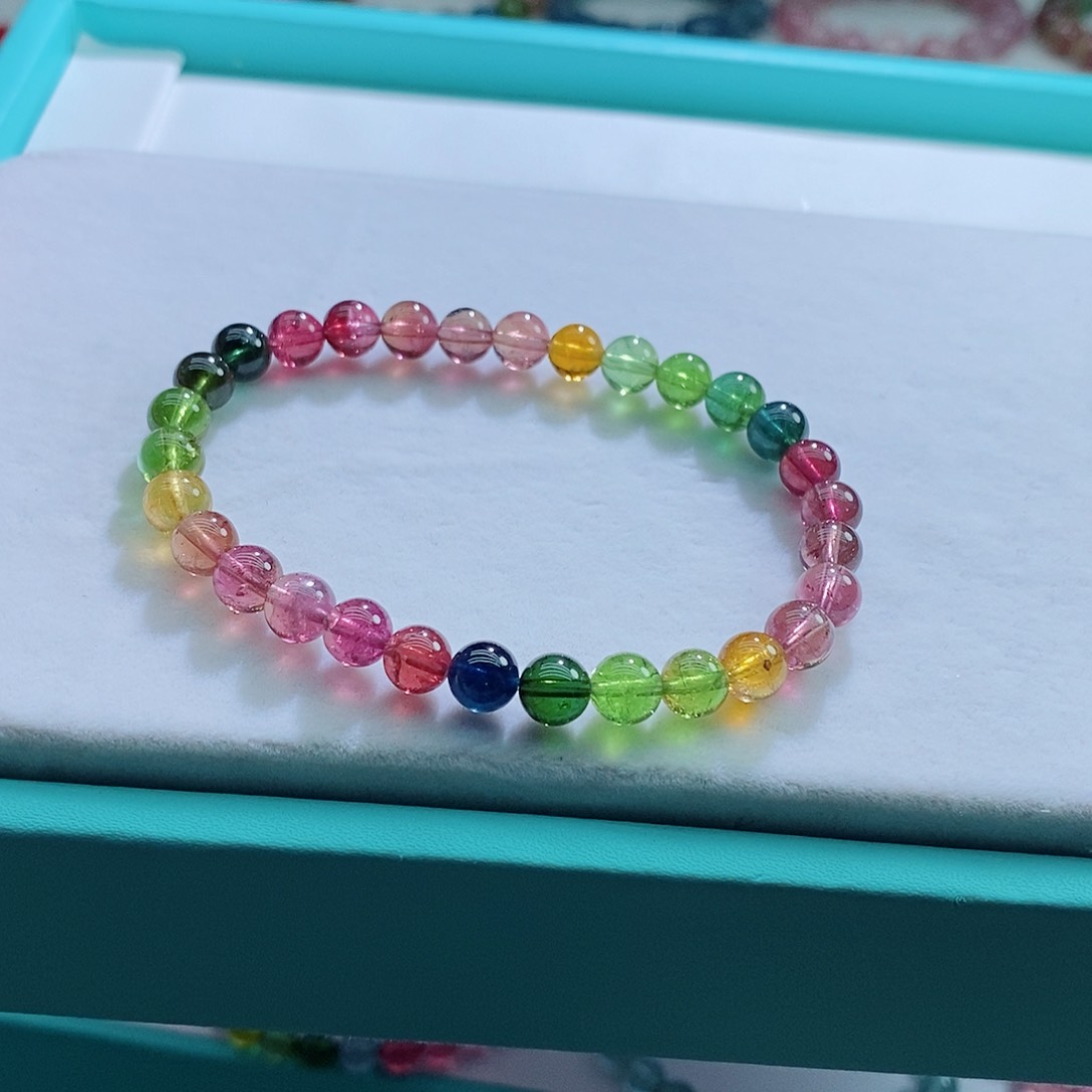碧玺手链未镶嵌6mm左右