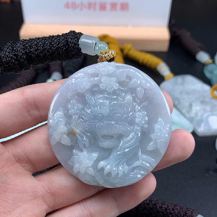 翡翠未镶嵌颈饰保真天然a货翡翠