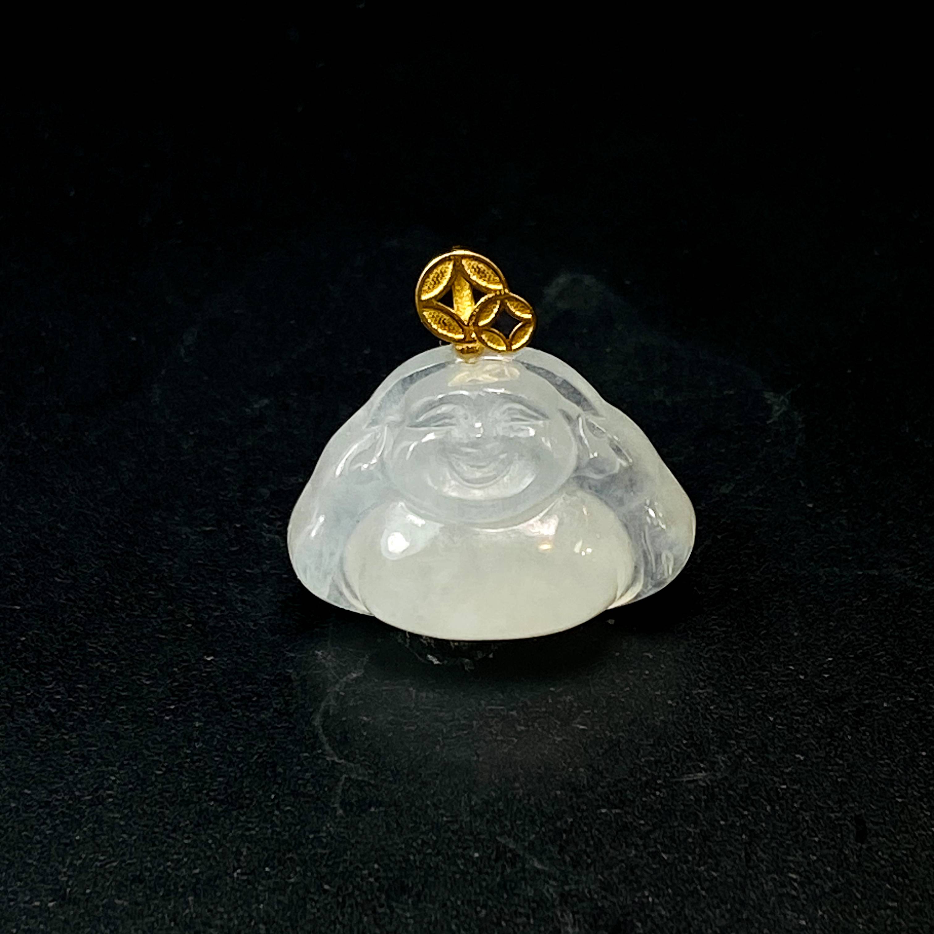 RX2天然缅甸A货翡翠金镶佛公/071426/北京中保拍卖