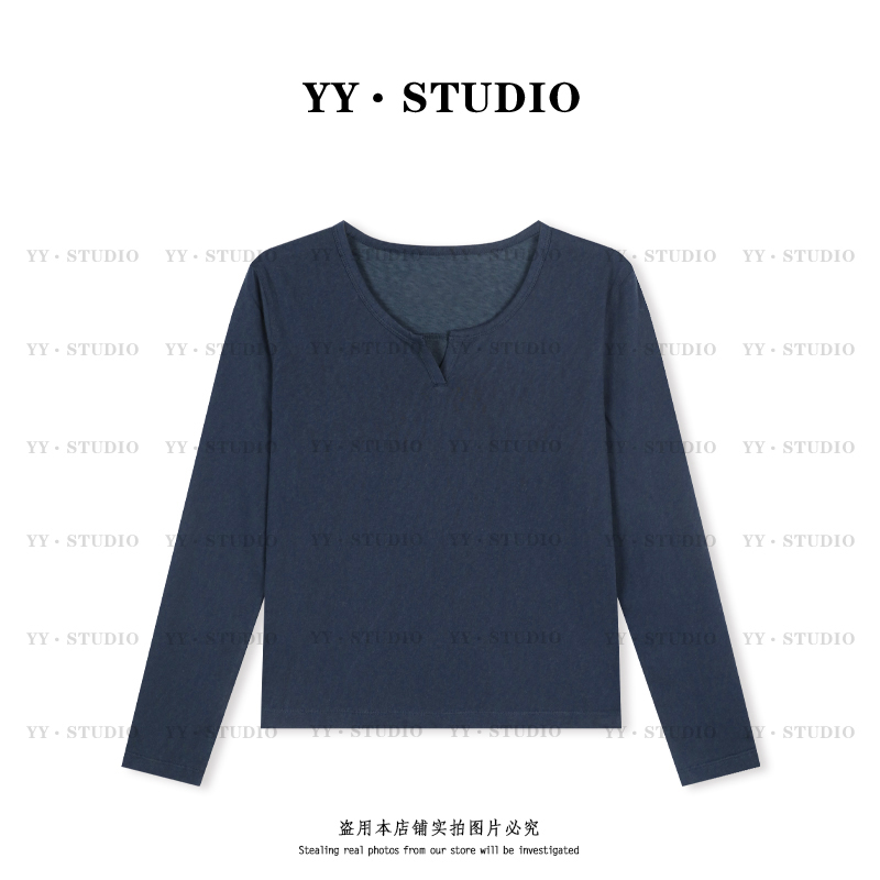 【YANYAN】春夏百搭纯色长袖T恤上衣YY-2395