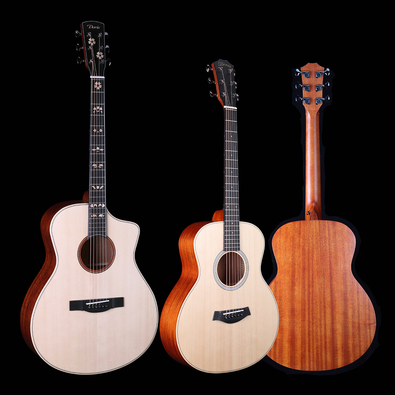Doris/多瑞斯入门神器 超低弦距不伤手36寸41寸亚光全单 民谣吉他