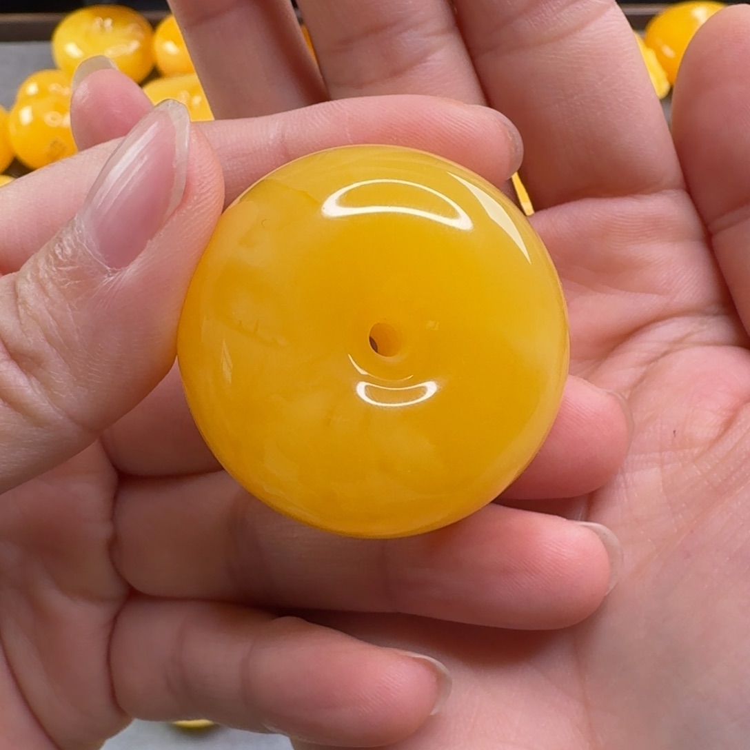 蜜蜡毛衣链未镶嵌