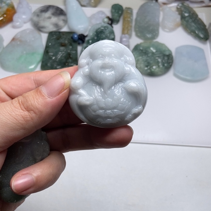 翡翠未镶嵌颈饰财爷25