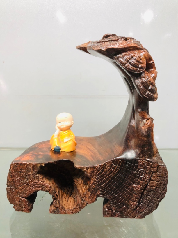 老挝大红酸枝交趾黄檀山水摆件