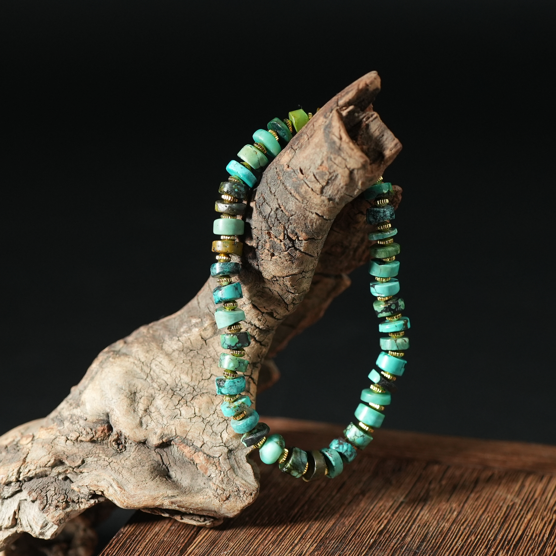 十九世纪绿松石片珠手串AAJD2504154003