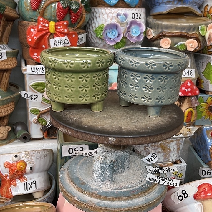 紫砂花盆粗陶材质多肉花盆