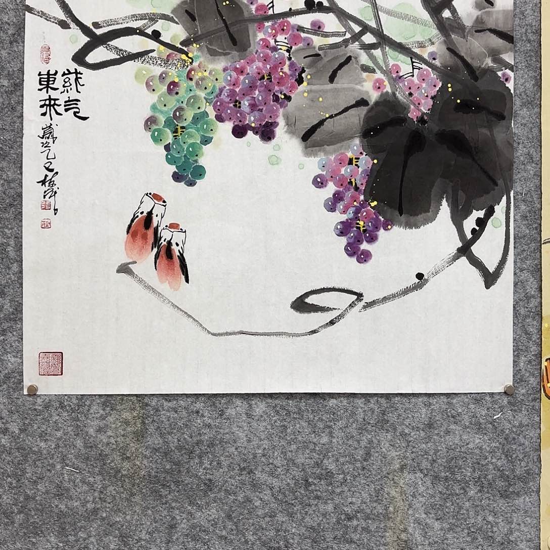 大***象国画手绘花写国画作品