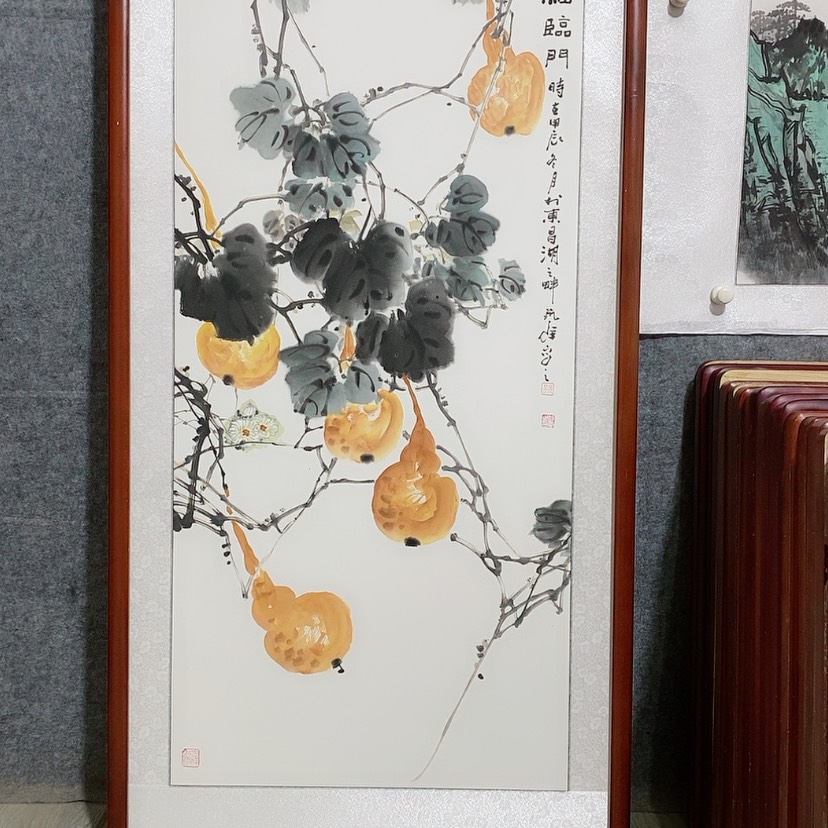 【闪购商品】国画书画作品带框125×65厘米