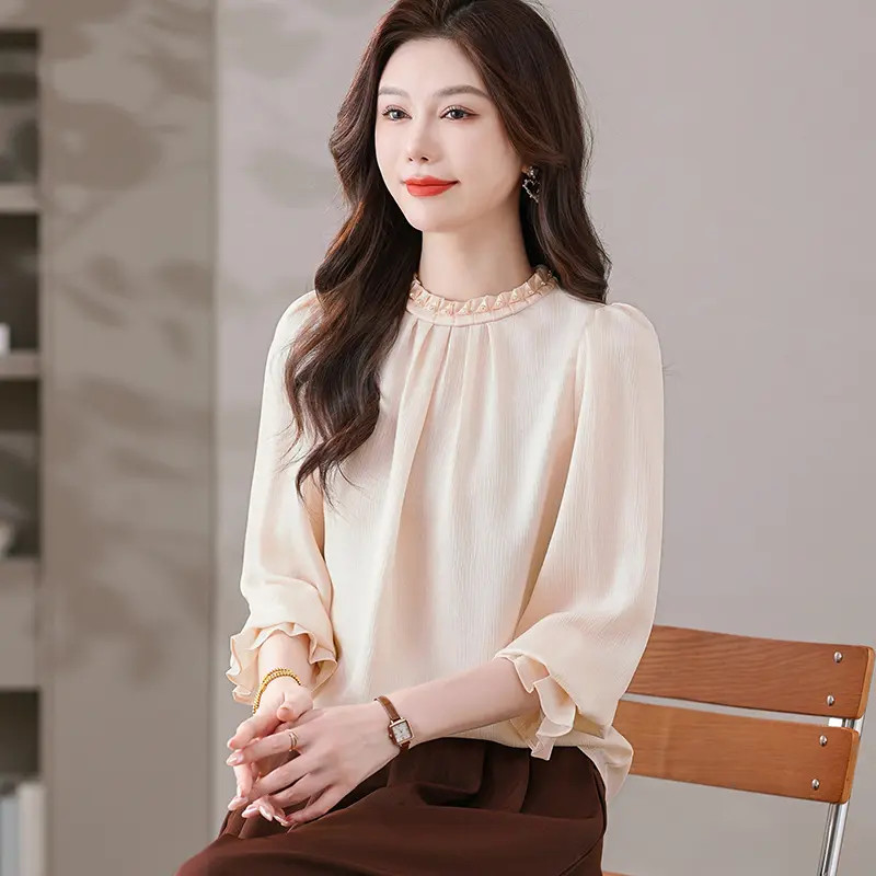 现货加运补200-300编码衬衫显瘦时尚百搭妈妈装气质时尚女装上衣1