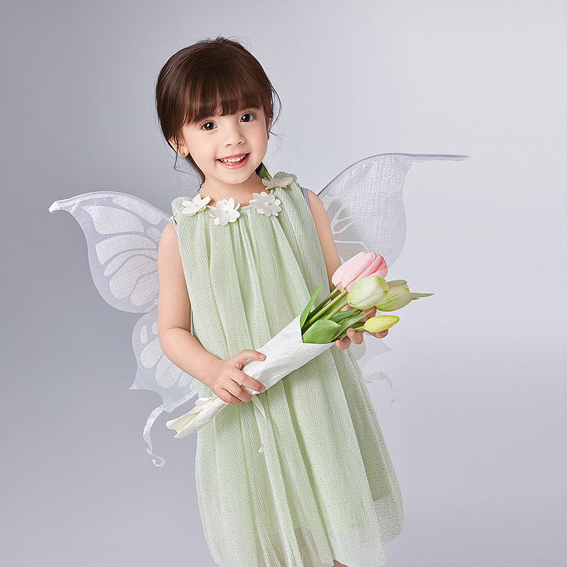 笛莎童装女童裙子夏季新款小童女孩宝宝儿童梭织连衣裙-13252U121