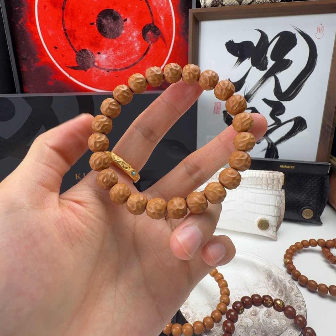 猴头核桃吊坠水波纹10