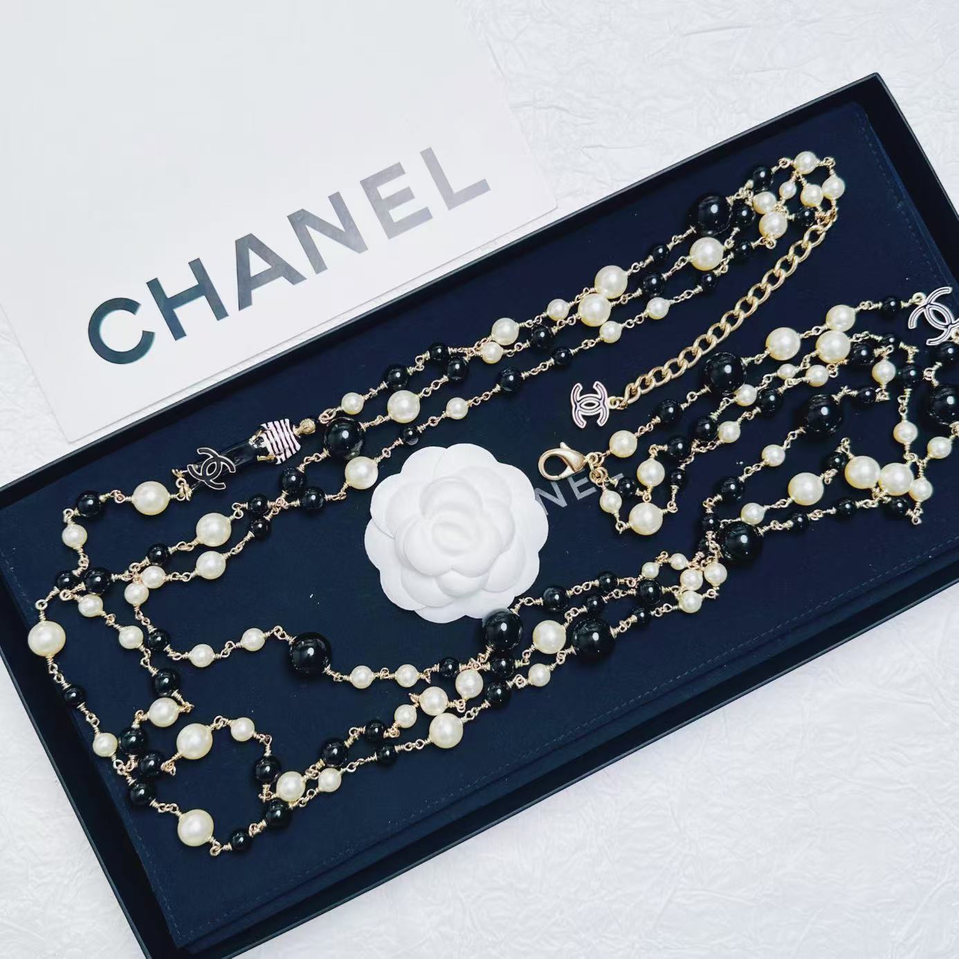 95新 Chanel/香奈儿 柚礼中古/香奈儿100周年多层人像项链NXP