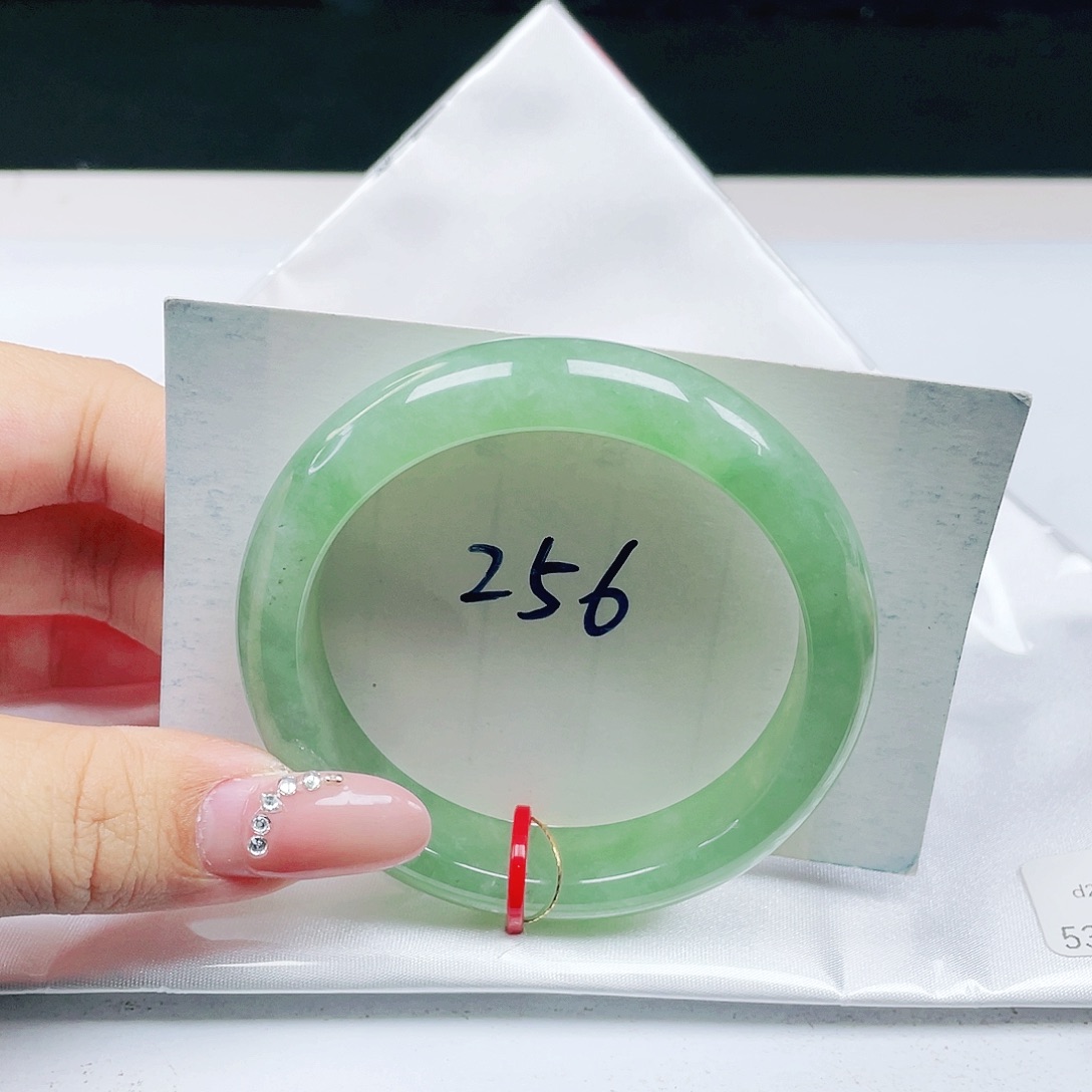 翡翠未镶嵌手镯 正圈53+