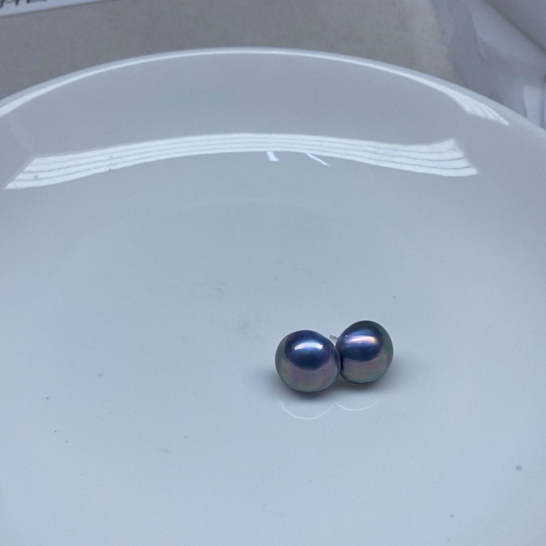 拼合珍珠（马贝珠）耳饰银S925镶嵌定制