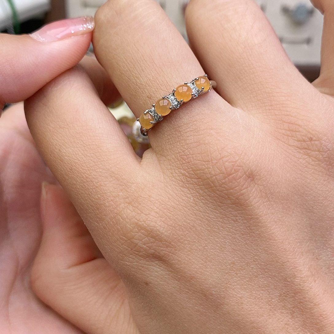 翡翠银S925镶嵌戒指