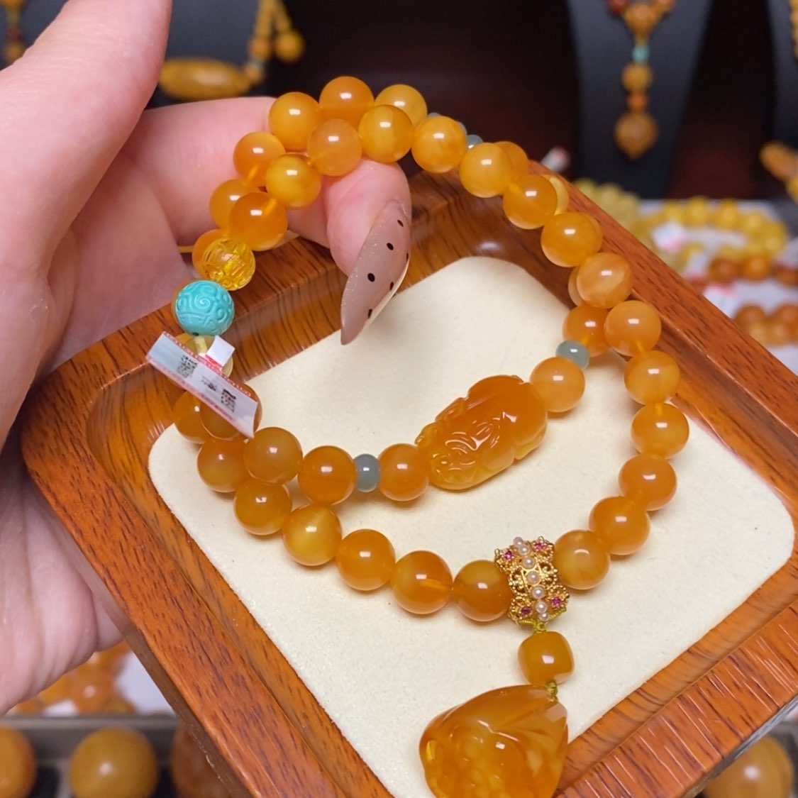 【闪购商品】蜜蜡手链未镶嵌手串