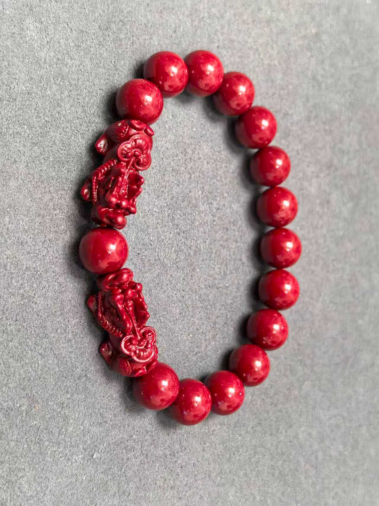 含辰砂工艺品朱砂貔貅手串