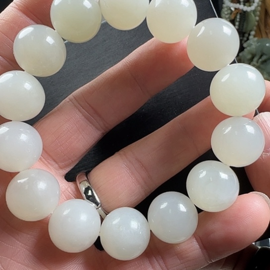 和田玉未镶嵌手链9756