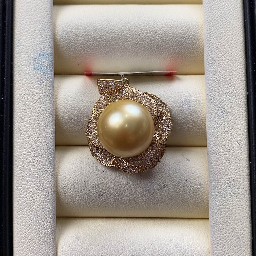 海水珍珠颈饰银S925镶嵌