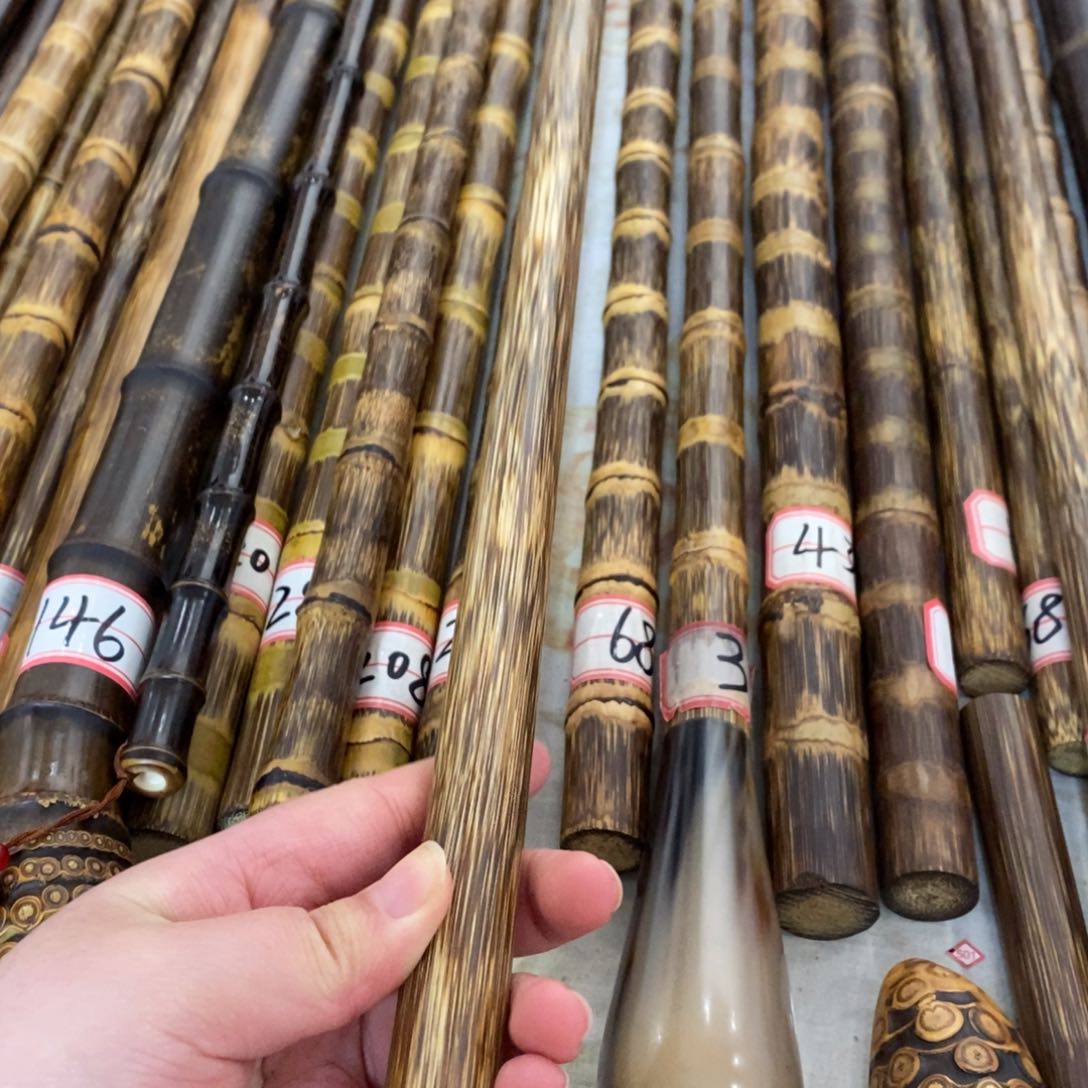 晓*金丝竹自选实心手把件40