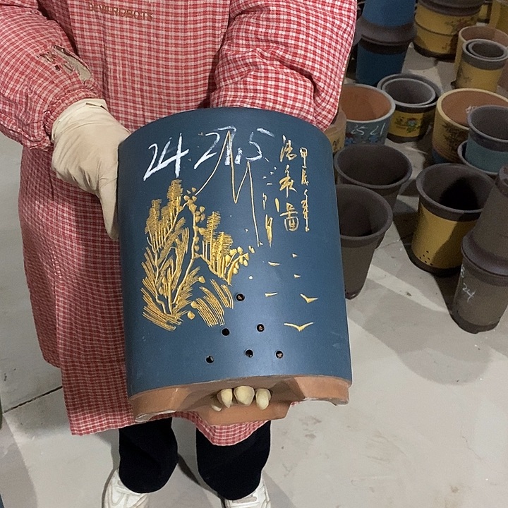 紫砂花盆紫砂花盆