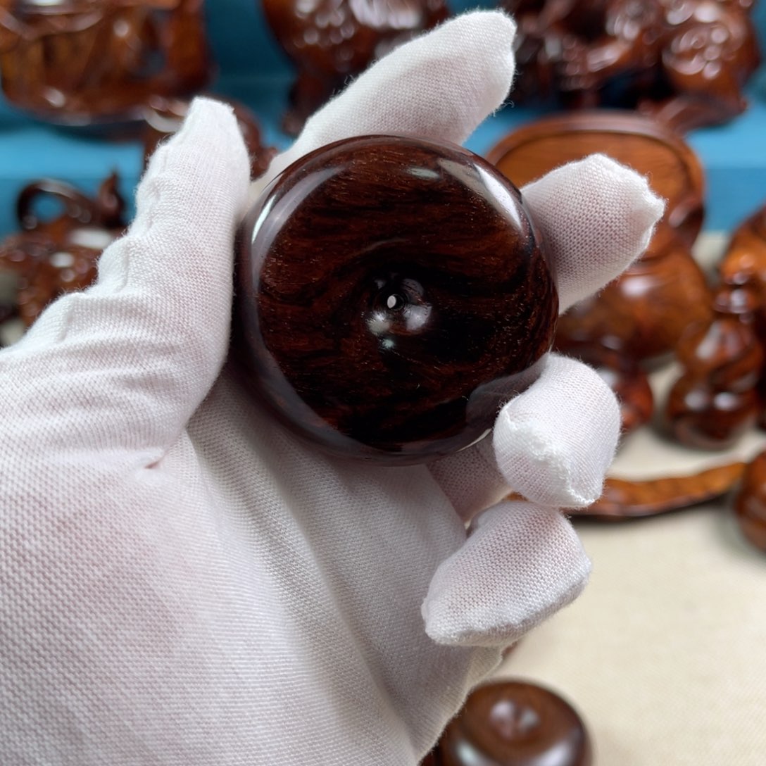 黄花梨/降香黄檀把件一***界平安扣